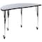 Flash Furniture Round 47.5 W, 48 L, 30 H, Chrome, Laminate, Particleboard, Steel, Grey XU-GRP-A48-HCIRC-GY-T-A-CAS-GG - alternate 4
